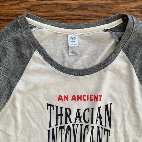 Women’s Alternative White and Gray Cotton Baseball Tee Shirt - Picture 2 of 4